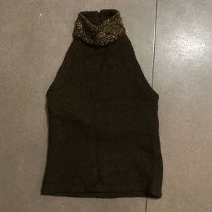 Ralph Lauren Beaded Knot Halter Top